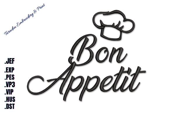 Bon Appetit Machine Embroidery Design: A Gift Shop Review