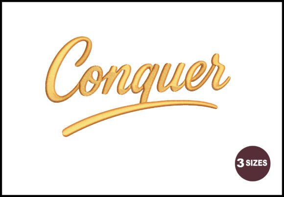 Conquer Script Design – A Bold Statement for Boutique Apparel