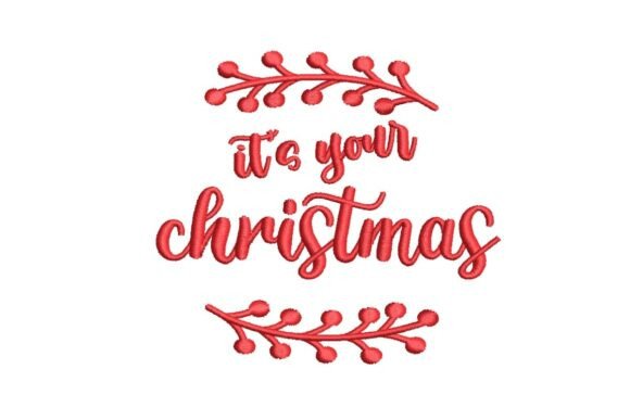 Festive It's Your Christmas Red Typography Review