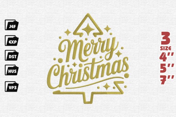 Golden Merry Christmas Typography Tree Review