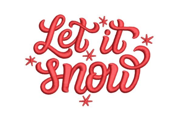 Let It Snow Festive Red Calligraphy Design Review