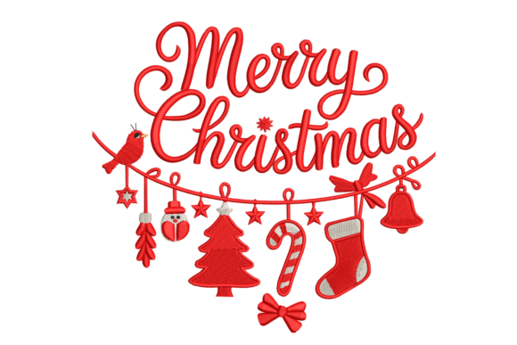 Merry Christmas Garland Embroidery Design Review